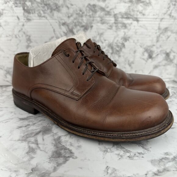 FOOTPRINTS Birkenstock Men Brown Leather Oxfords Lace Up Shoe Size 43 US 10-10.5 - Picture 1 of 9